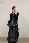 ARCHIVIO J.M.Ribot crew neck single-breasted jacket Handmade AJM-W25/ML-HEI Black